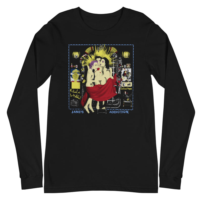 Jane's Addiction - Three Ladies Long Sleeve T-Shirt - Black