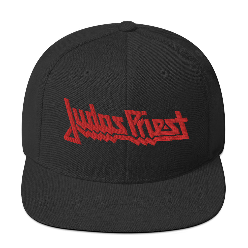 MerchMoment - Judas Priest Red Logo Embroidered Snapback Hat -