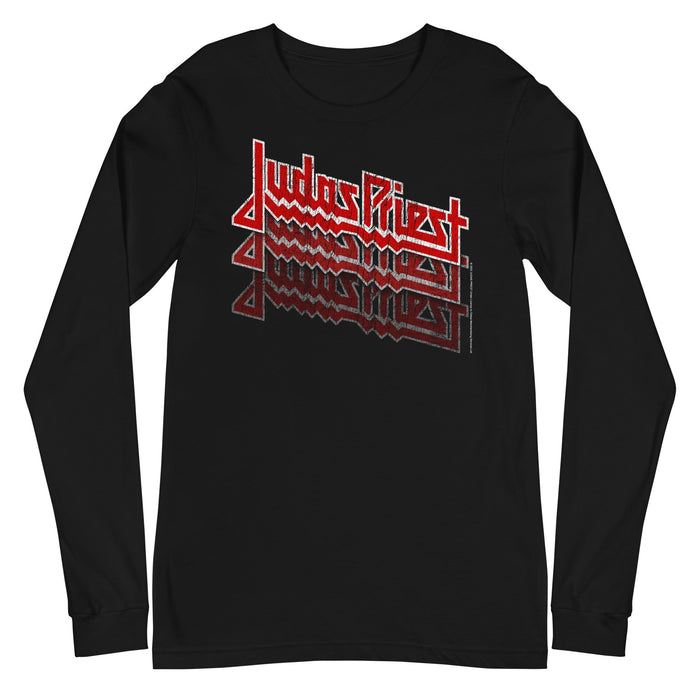 Judas Priest - Triple Vision Logo Long Sleeve T-Shirt - Black