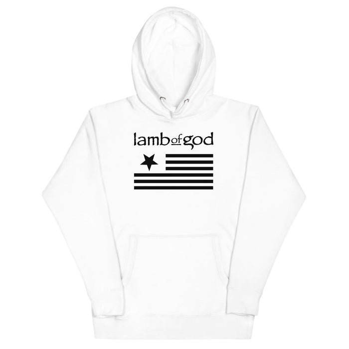 Lamb of God - Black Flag Hoodie - White