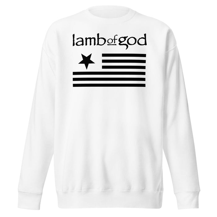 Lamb of God - Black Flag Sweatshirt - White