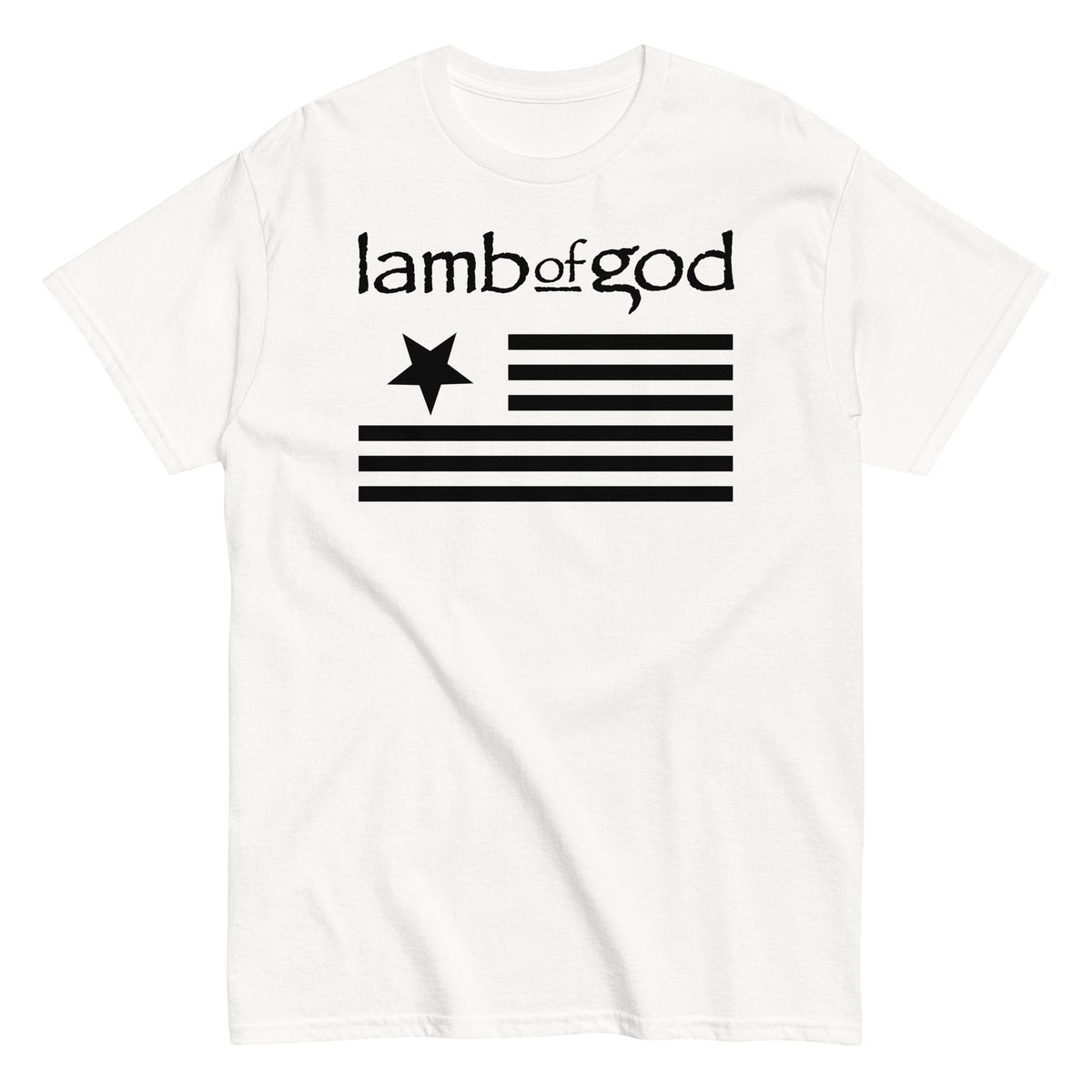 Lamb of God - Black Flag T-Shirt - White