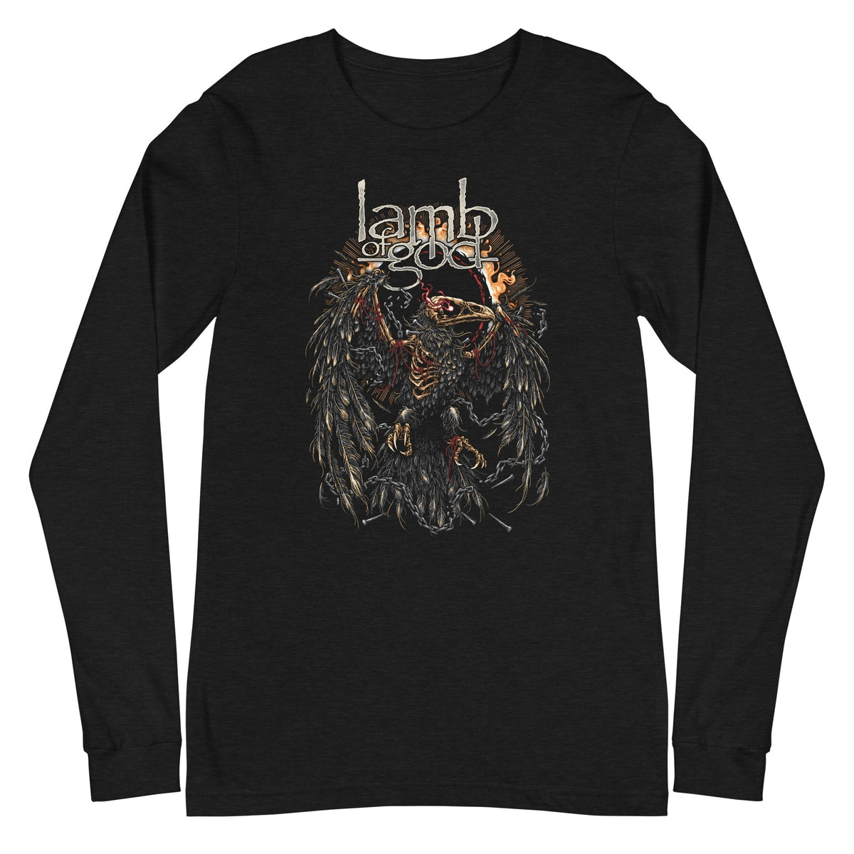 Lamb of God - Delusional Skull Long Sleeve T-Shirt - Black