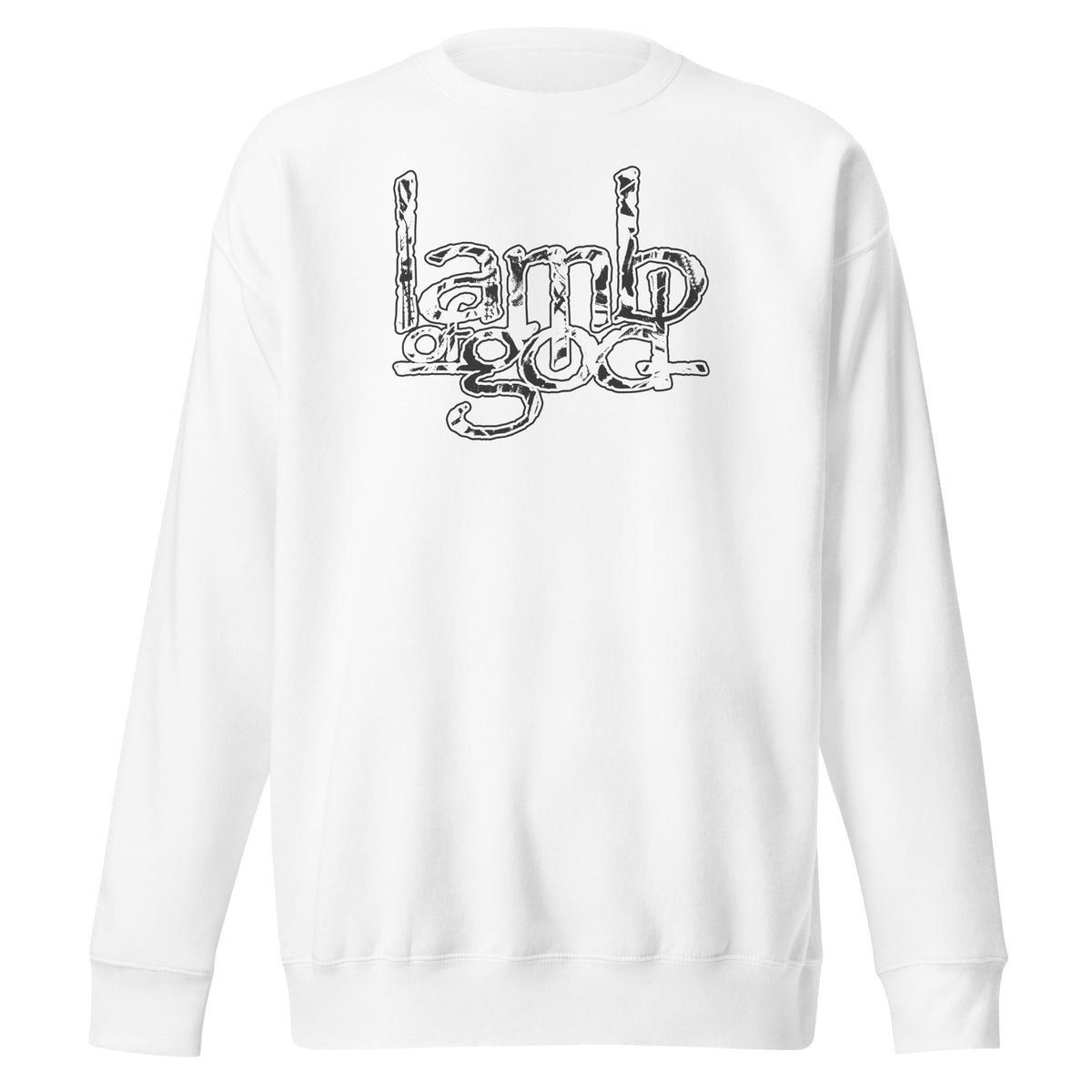 Lamb of God - Filled Logo Sweatshirt - White