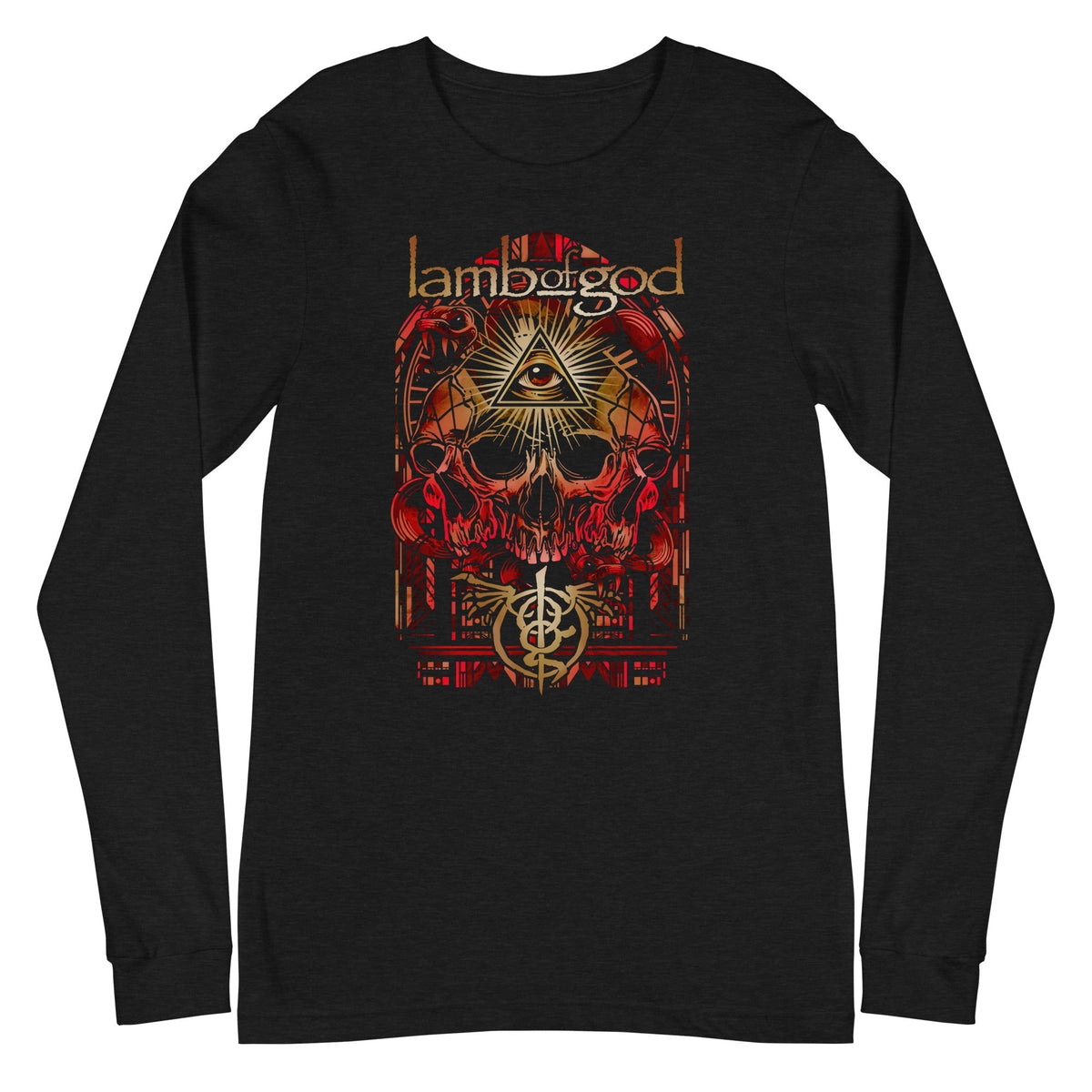 Lamb of God - Providence Skull Long Sleeve T-Shirt - Black