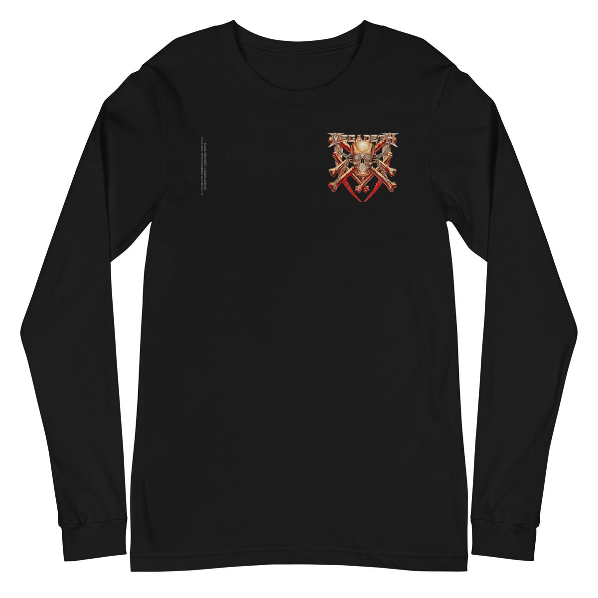 Megadeth - Crossed Bones Long Sleeve T-Shirt - Black