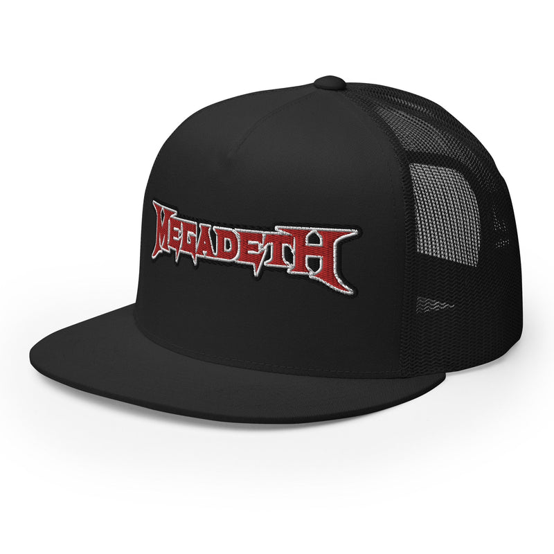 MerchMoment - MegaDeth Electric Logo Embroidered Trucker Hat -