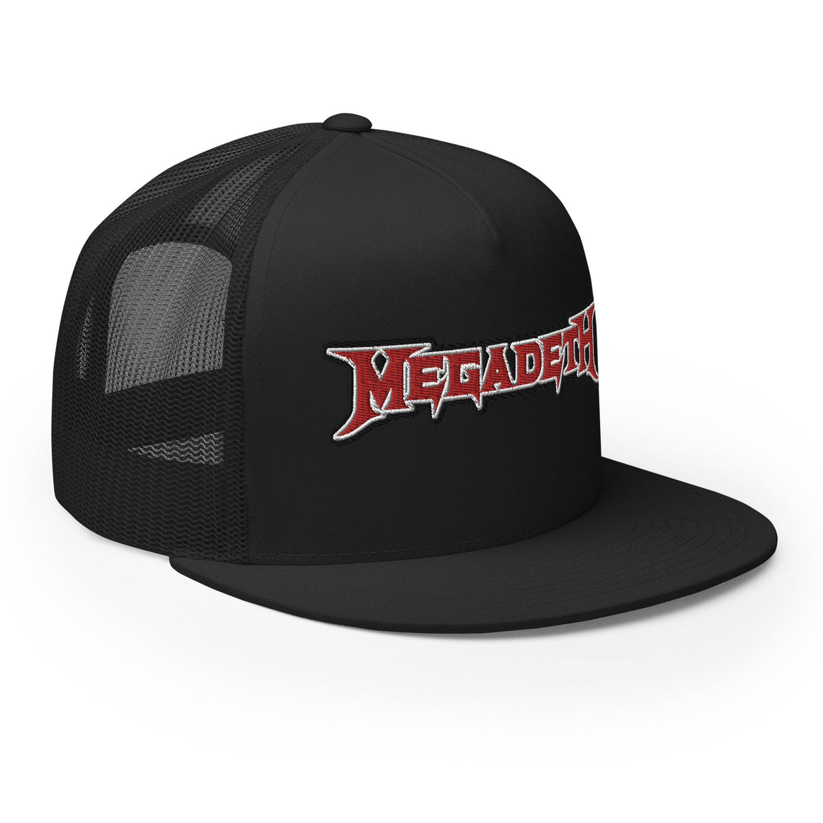 MerchMoment - MegaDeth Electric Logo Embroidered Trucker Hat -