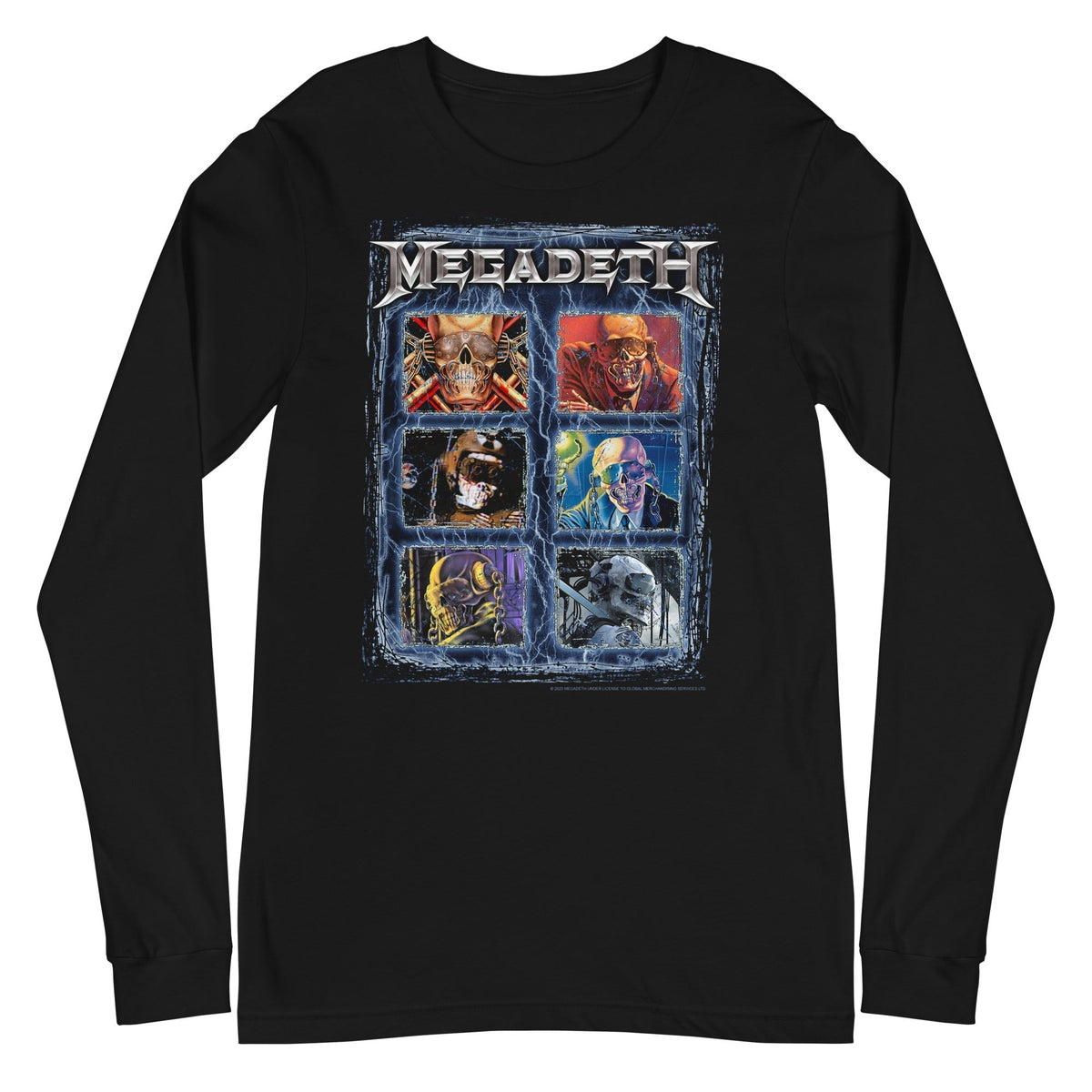 Megadeth - Six Vics Long Sleeve T-Shirt - Black