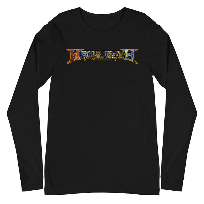 Megadeth - Vic Lettered Logo Long Sleeve T-Shirt - Black