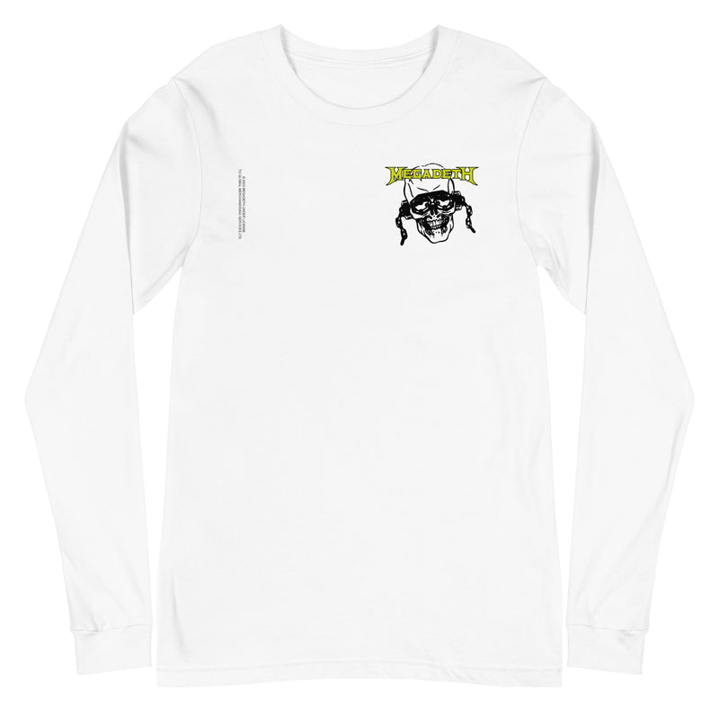 Megadeth - Vic Stamp Long Sleeve T-Shirt - White