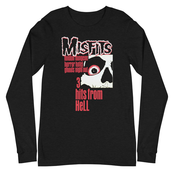 Misfits - 3 Hits From Hell Long Sleeve T-Shirt - Black