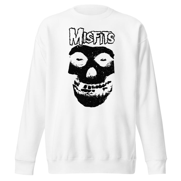 Misfits - Black Skull Sweatshirt - White