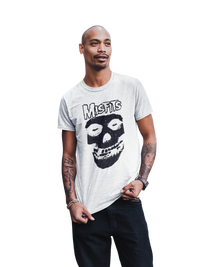 Misfits - Black Skull T-Shirt - White