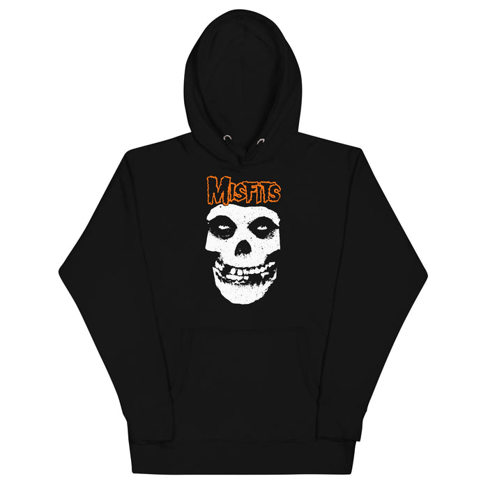 Misfits - Orange Skull Hoodie - Black