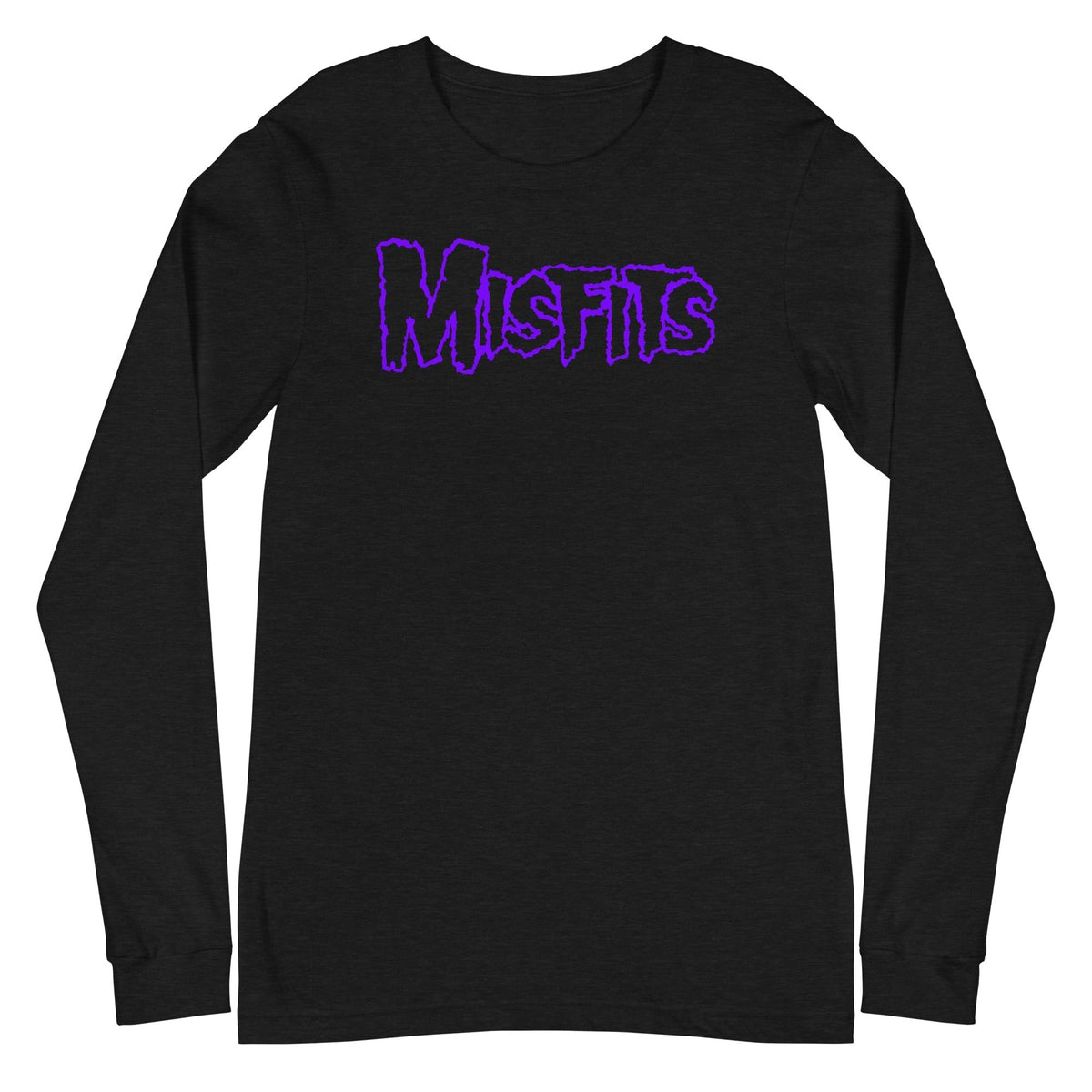 Misfits - Purple Drip Logo Long Sleeve T-Shirt - Black