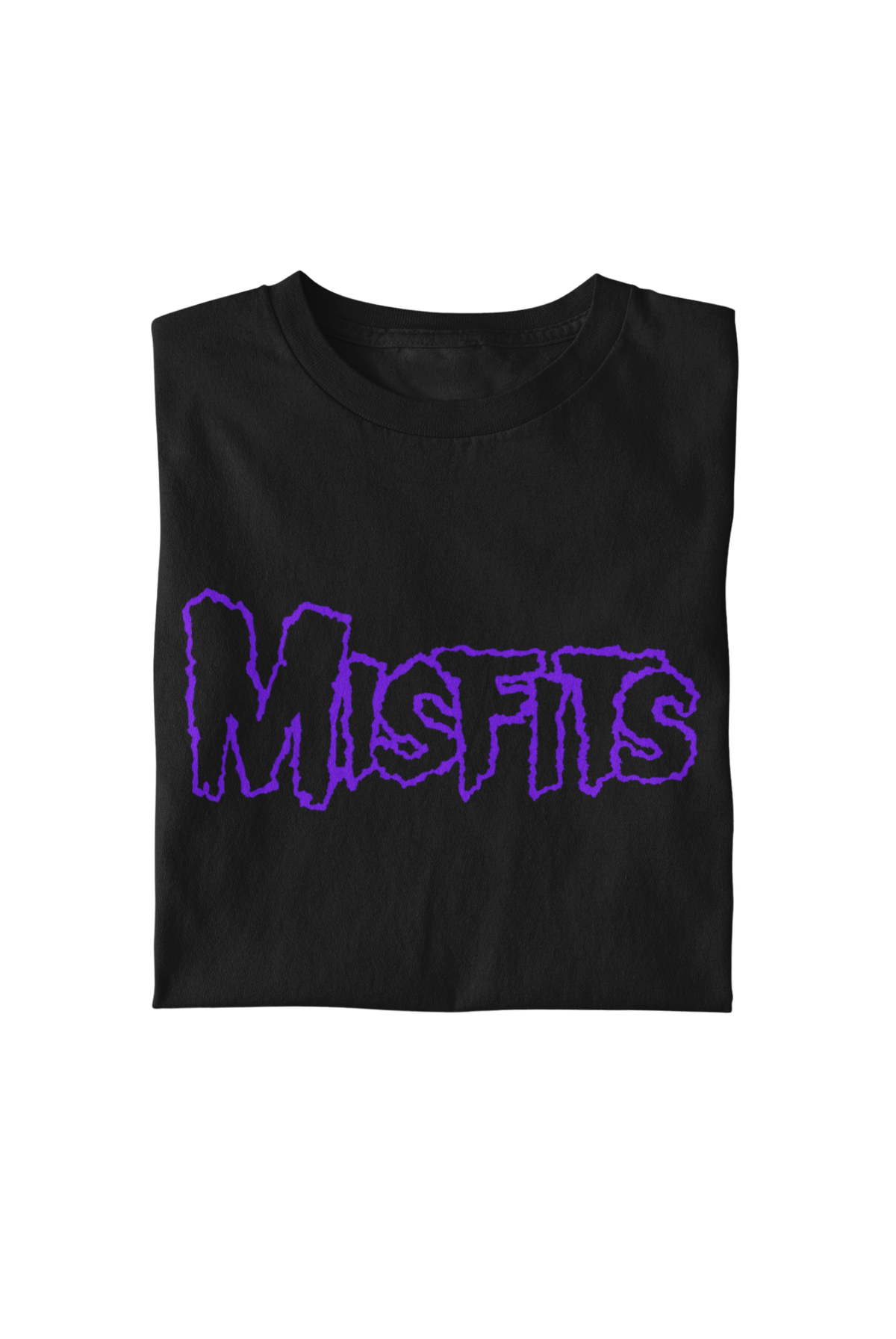 Misfits - Purple Drip Logo T-Shirt - Black