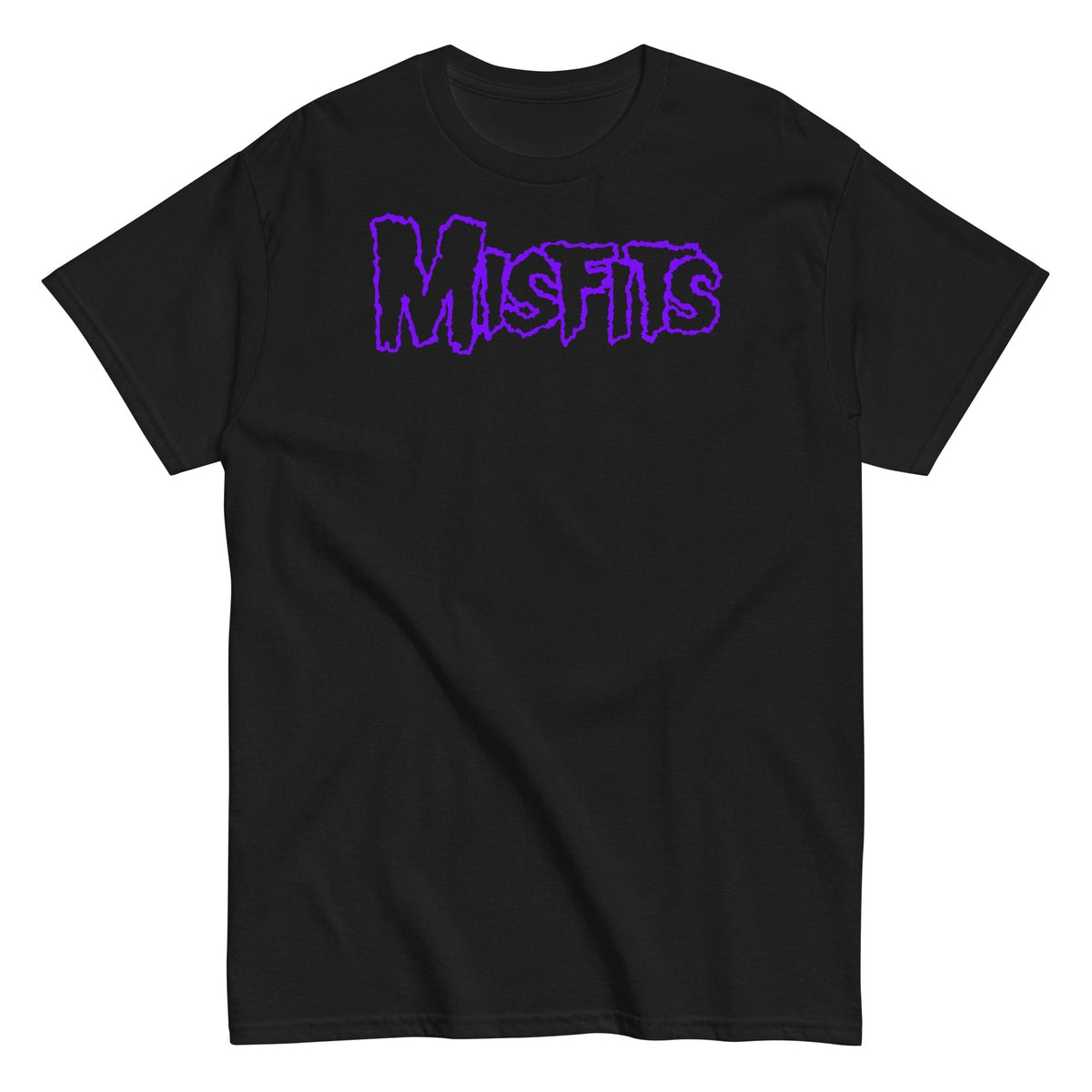 Misfits - Purple Drip Logo T-Shirt - Black