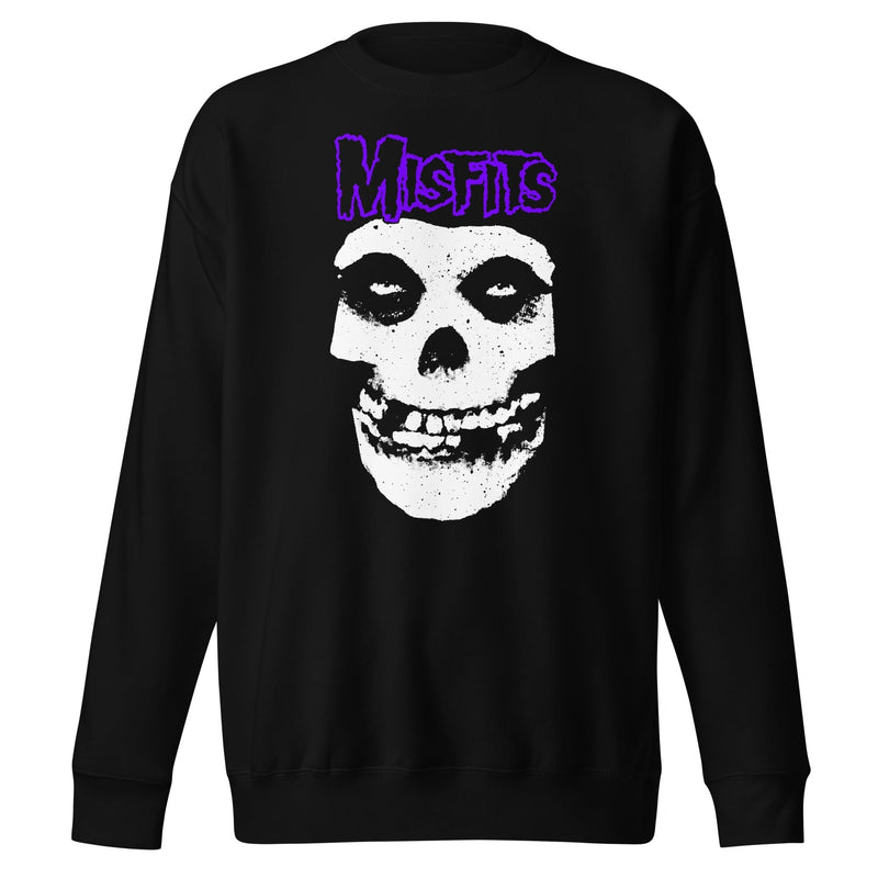 MerchMoment - Misfits - Purple Skull Sweatshirt - Black