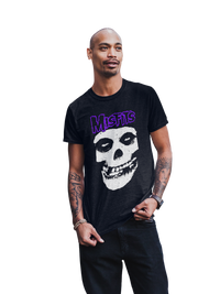 Misfits - Purple Skull T-Shirt - Black