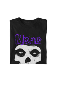 Misfits - Purple Skull T-Shirt - Black