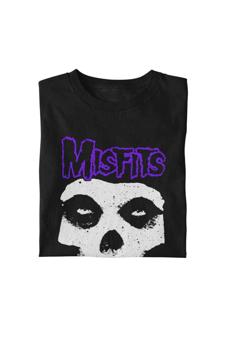 Misfits - Purple Skull T-Shirt - Black