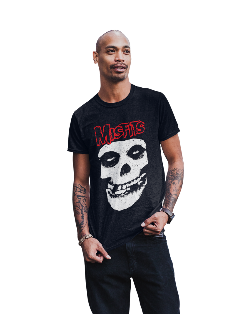 Misfits - Red Skull T-Shirt - Black