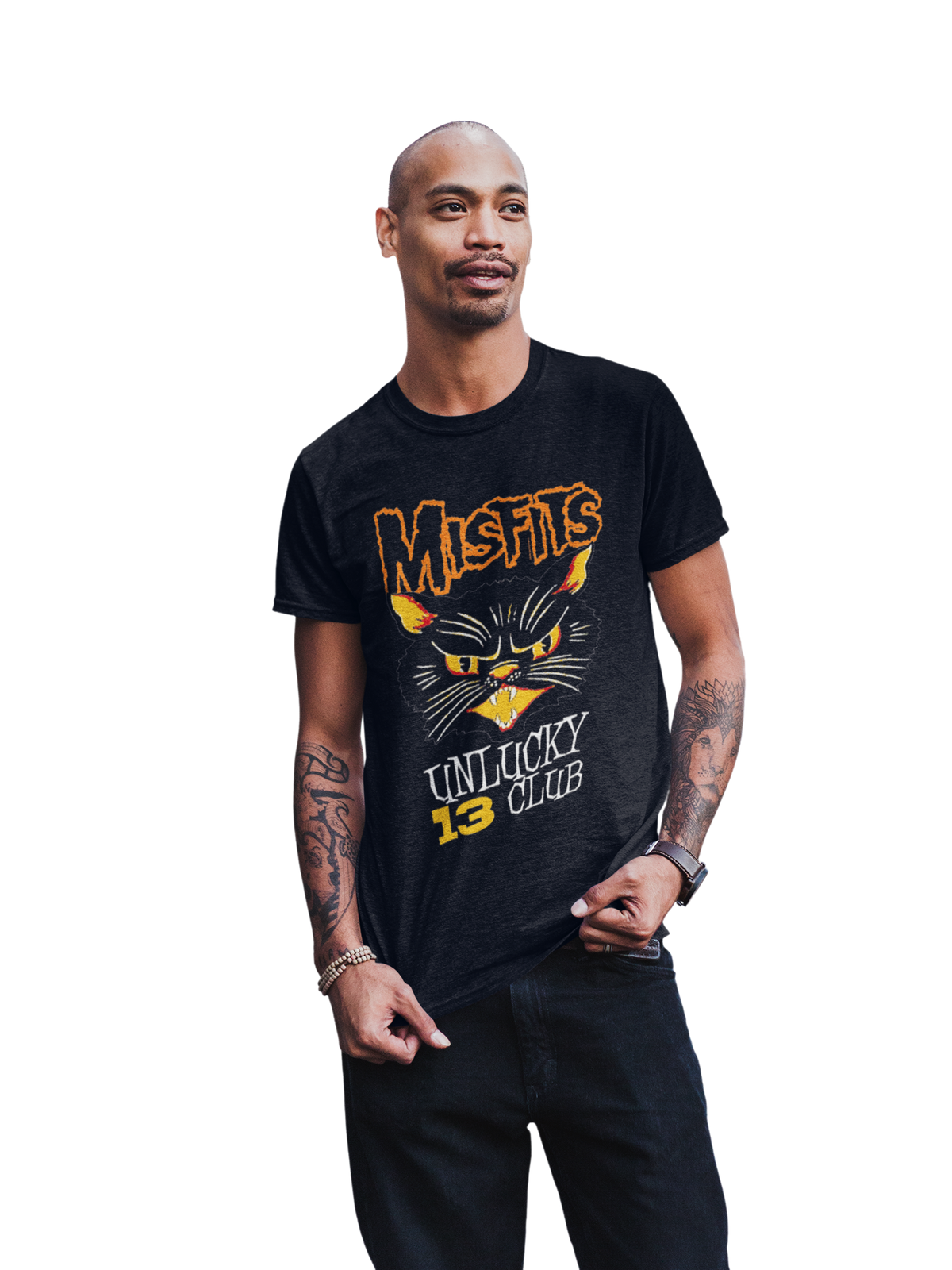 MerchMoment - Misfits - Unlucky 13 Club T-Shirt - Black