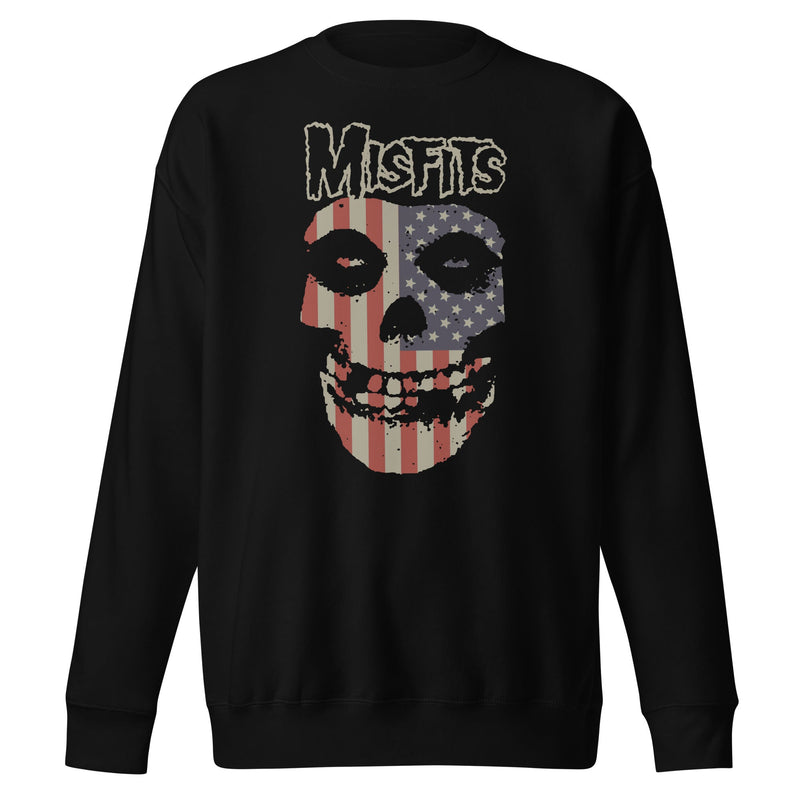 Misfits - USA Skull Sweatshirt - Black