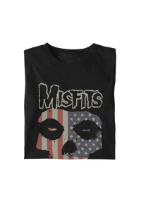 Misfits - USA Skull T-Shirt - Black