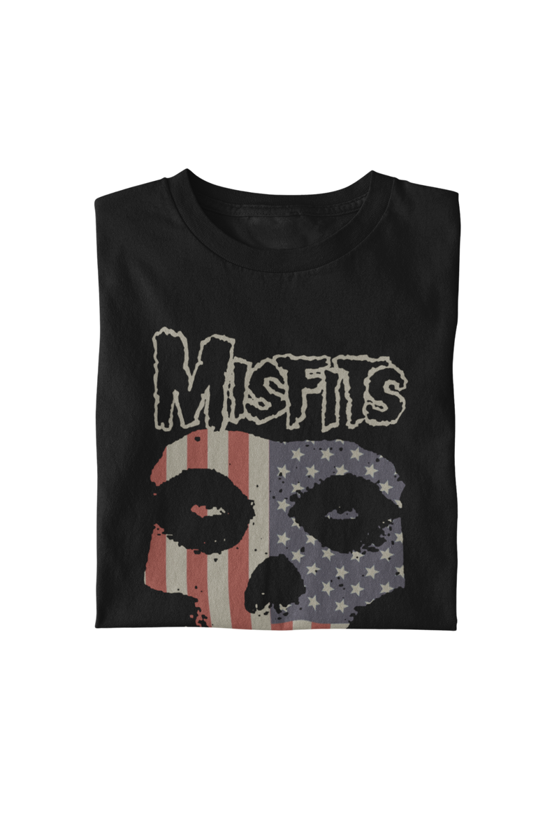 Misfits - USA Skull T-Shirt - Black