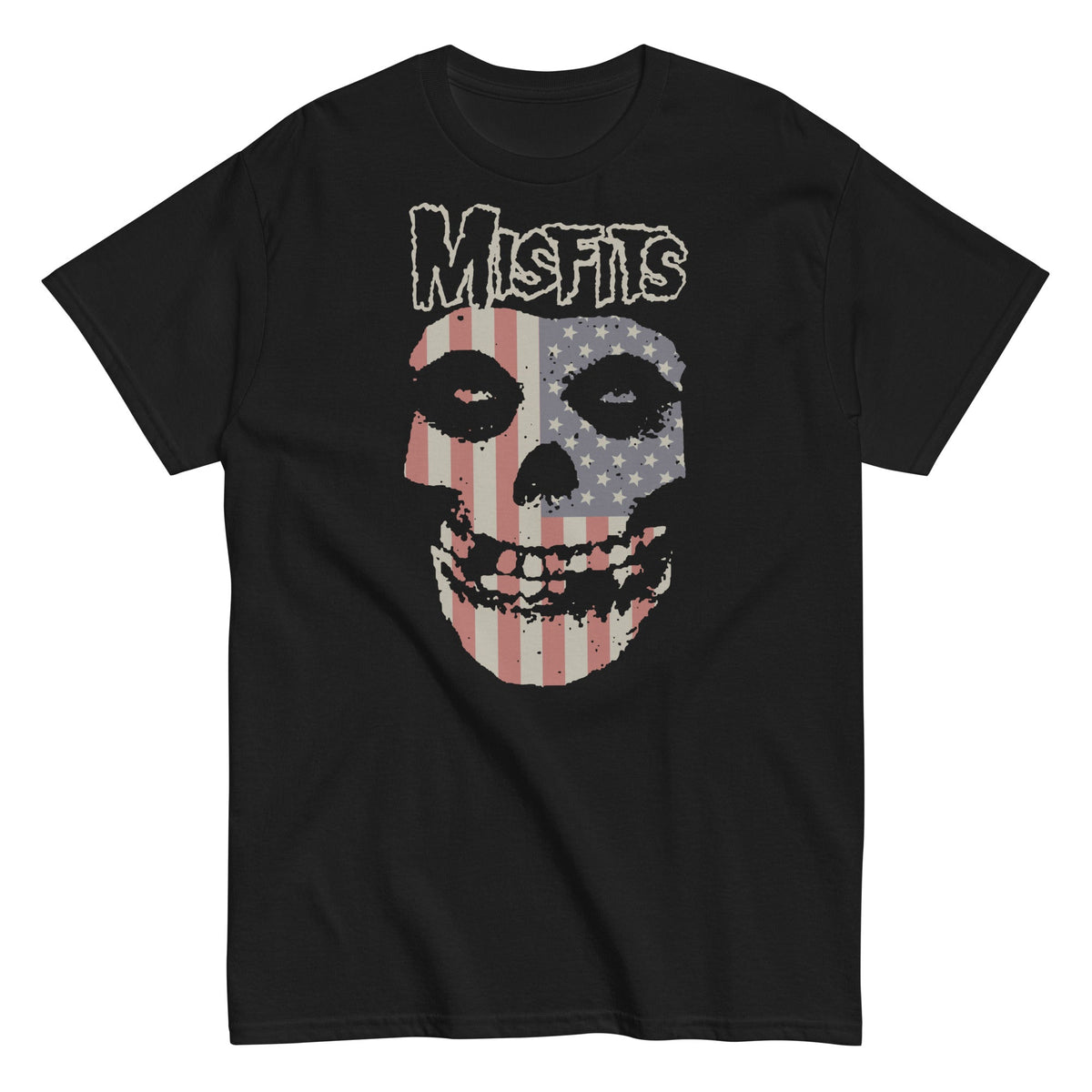 Misfits - USA Skull T-Shirt - Black