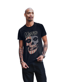 Misfits - USA Skull T-Shirt - Black