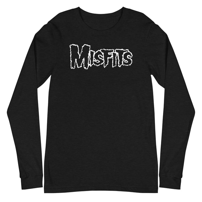 MerchMoment - Misfits - White Drip Logo Long Sleeve T-Shirt -