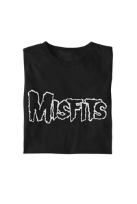 Misfits - White Drip Logo T-Shirt - Black