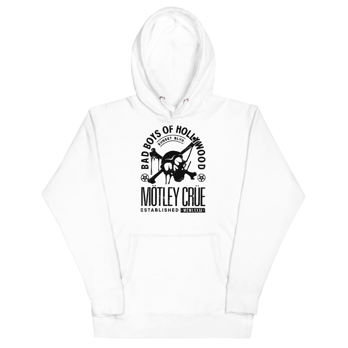 Motley Crue - Bad Boys of Hollywood Hoodie - White