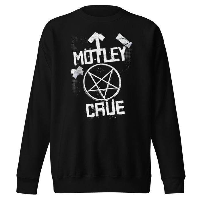 Motley Crue - Black and White Logo Sweatshirt - Black