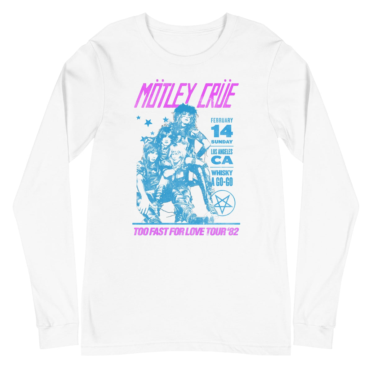 Motley Crue - Fast Love Long Sleeve T-Shirt - White