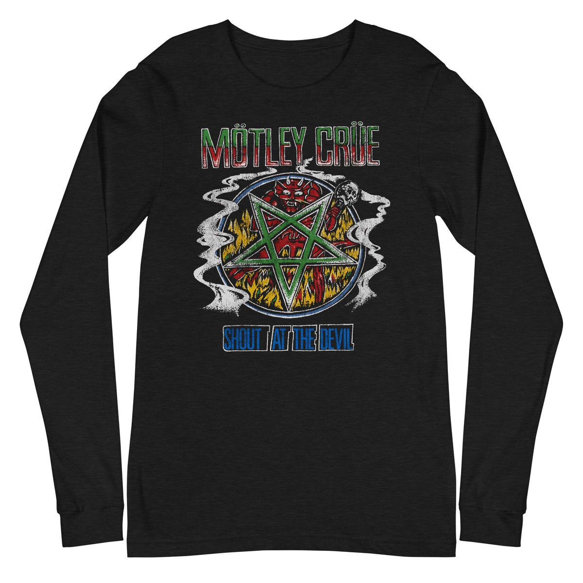 Motley Crue - Ganja Shout Long Sleeve T-Shirt - Black