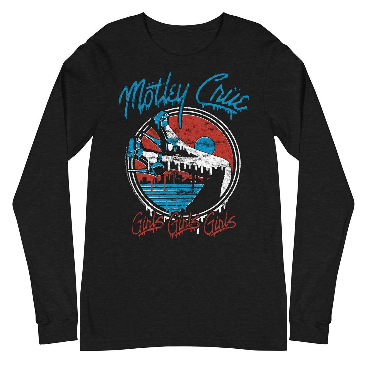 Motley Crue - Girls Drip Long Sleeve T-Shirt - Black