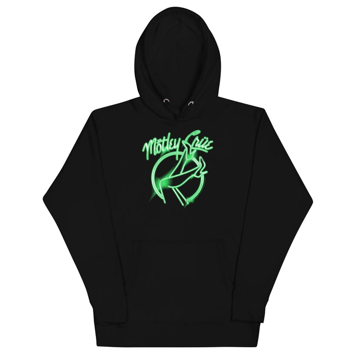 Motley Crue - Neon Green Girls Hoodie - Black