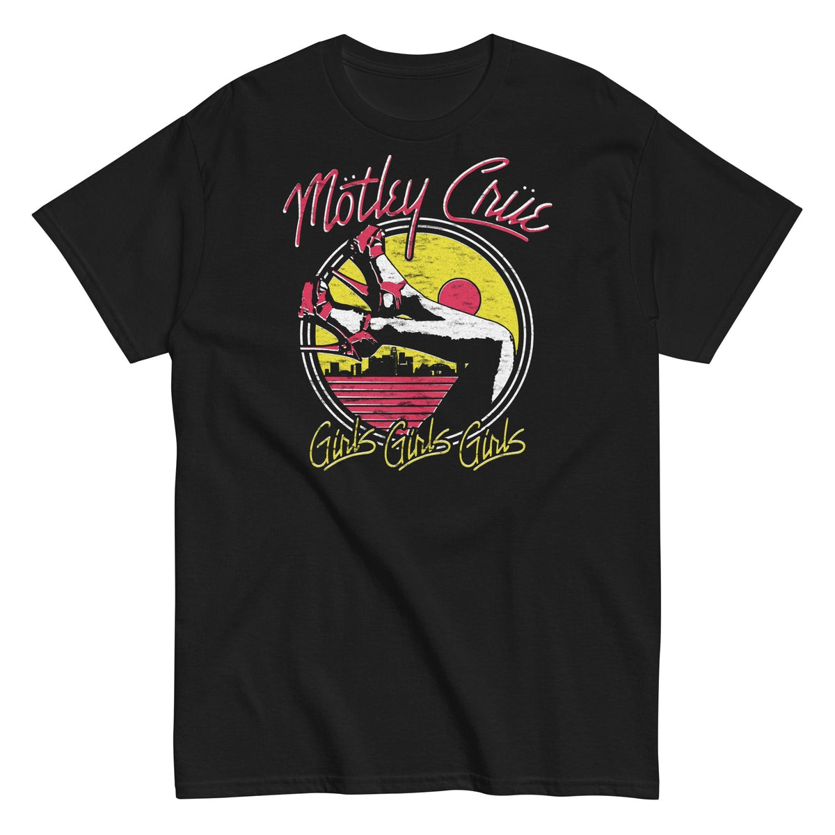 Motley Crue - Sunset Girls T-Shirt - Black