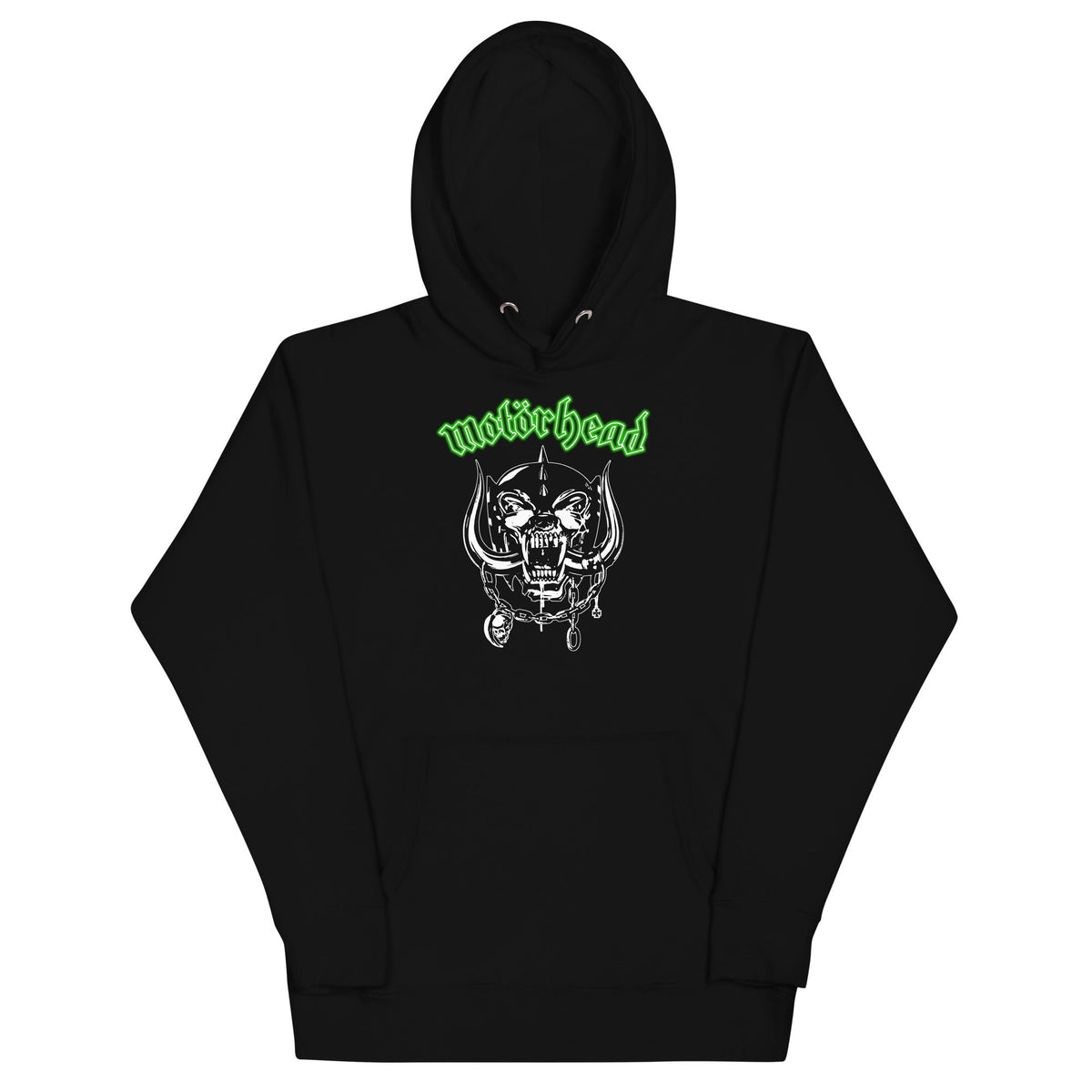 Motorhead - Green Logo Hoodie - Black