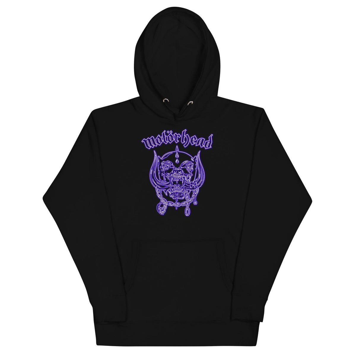 Motorhead - Neon Blue Warpig Hoodie - Black