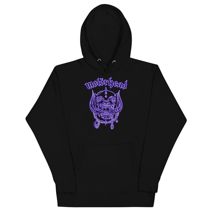 Motorhead - Neon Blue Warpig Hoodie - Black