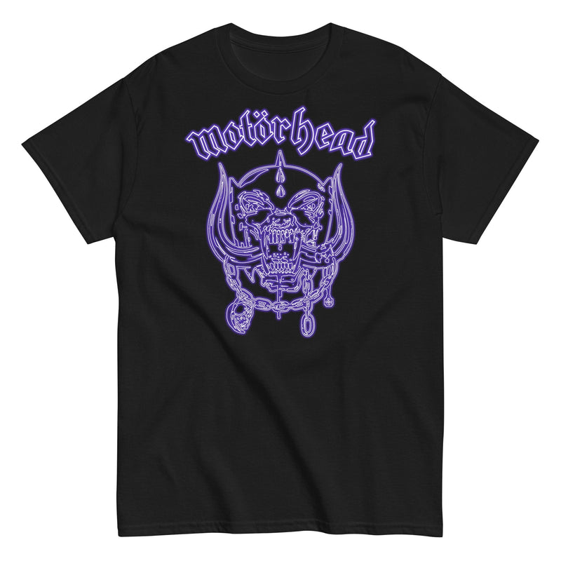 Motorhead - Neon Blue Warpig T-Shirt - Black