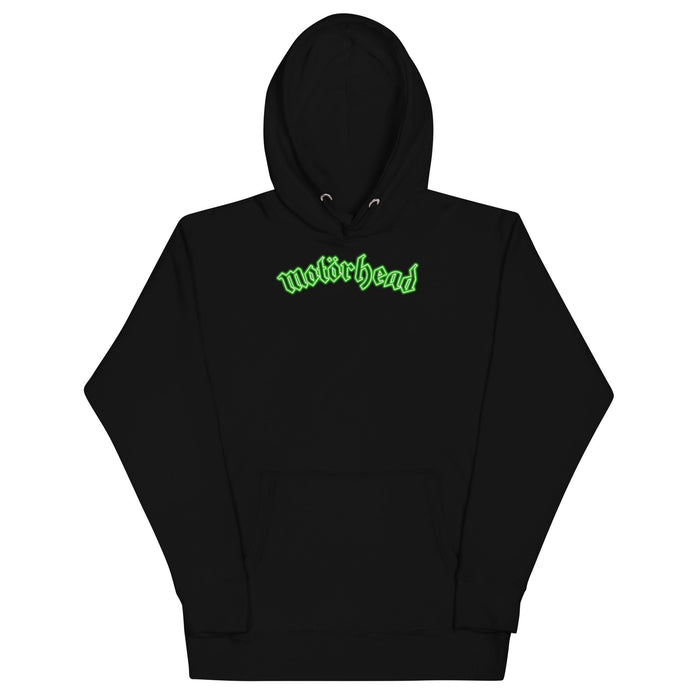 Motorhead - Neon Green Moon Hoodie - Black