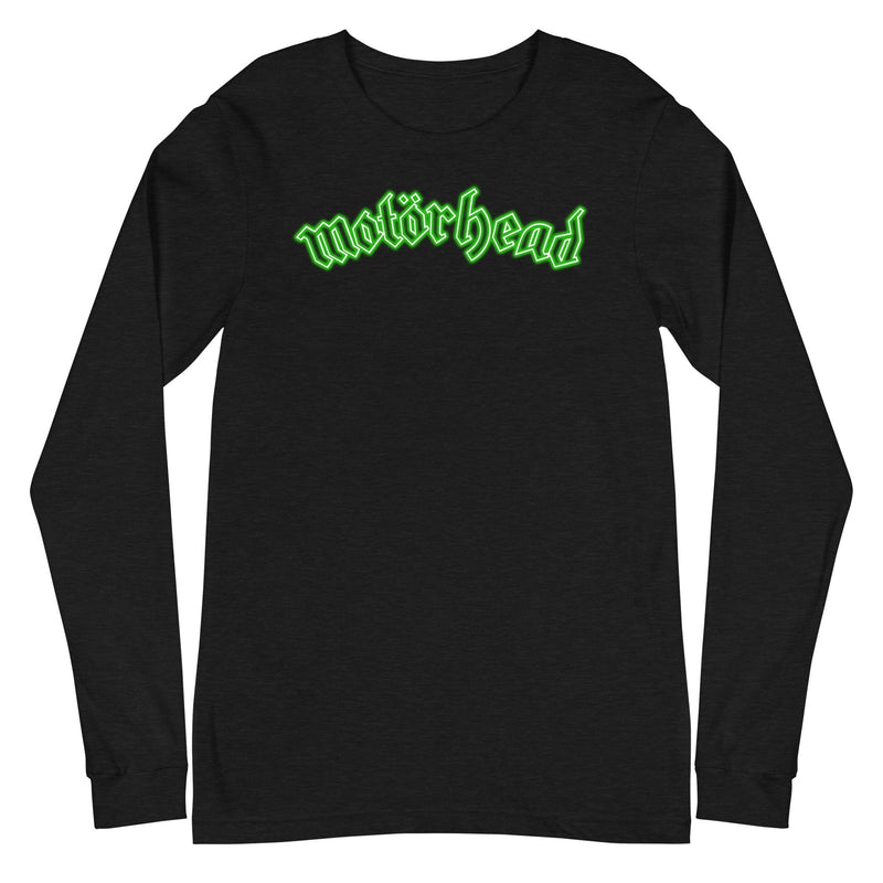 Motorhead - Neon Green Moon Long Sleeve T-Shirt - Black