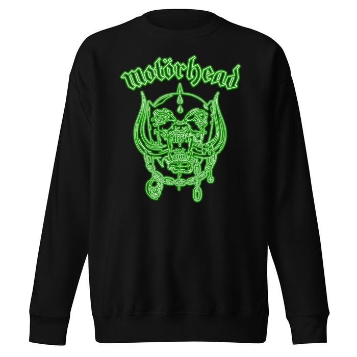 Motorhead - Neon Green Warpig Sweatshirt - Black