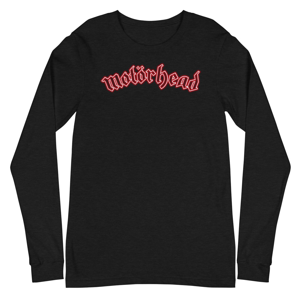 Motorhead - Neon Red Ace Long Sleeve T-Shirt - Black